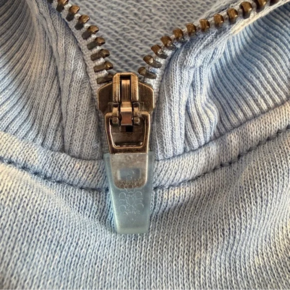 Free People Movement Valley Girl Sweatshirt Acid Wash Blue Quarter-Zip Pullover - Picture 11 of 12